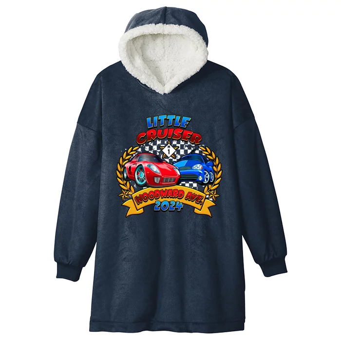 Little Cruiser Woodward Ave 2024 Kid Design Hooded Wearable Blanket