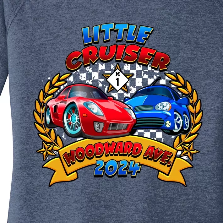 Little Cruiser Woodward Ave 2024 Kid Design Women's Perfect Tri Tunic Long Sleeve Shirt