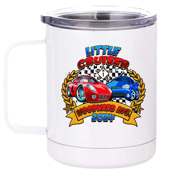 Little Cruiser Woodward Ave 2024 Kid Design Front & Back 12oz Stainless Steel Tumbler Cup