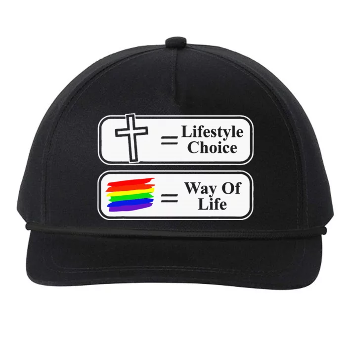 Lifestyle Choice Way Of Life Lgbt Snapback Five-Panel Rope Hat