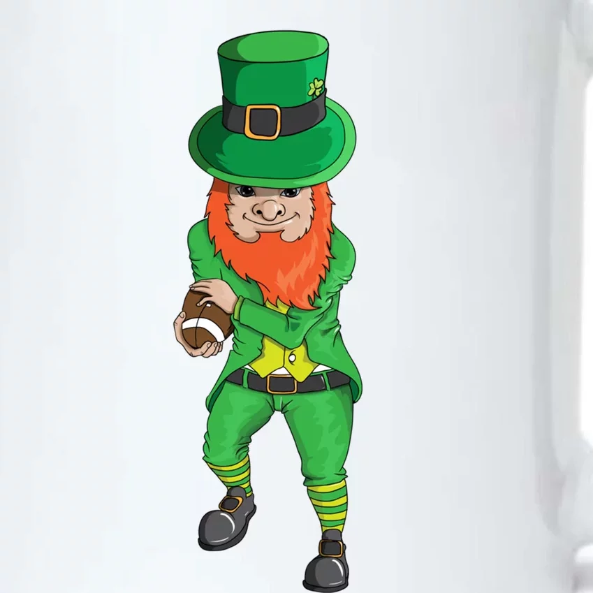 Leprechaun Costume With Football Holiday Station Playoff Funny Gift Black Color Changing Mug