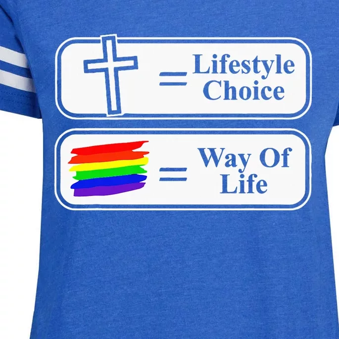 Lifestyle Choice Way Of Life Lgbt Enza Ladies Jersey Football T-Shirt