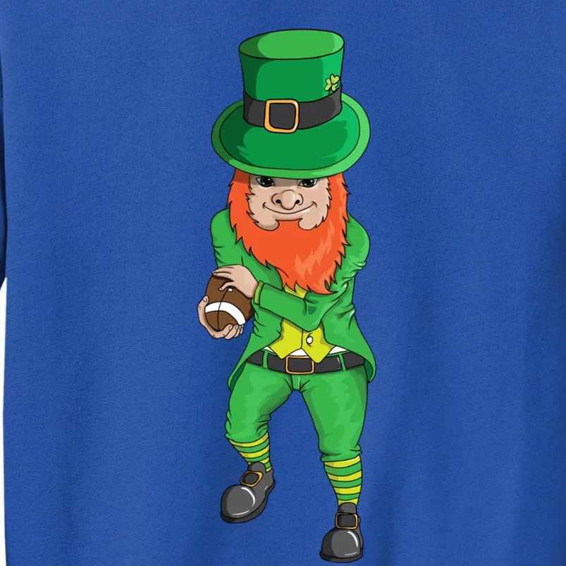 Leprechaun Costume With Football Holiday Station Playoff Cute Gift Tall Sweatshirt