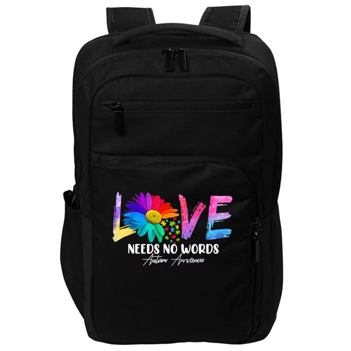 LOVE Daisy Autism Awareness Needs No Words Impact Tech Backpack