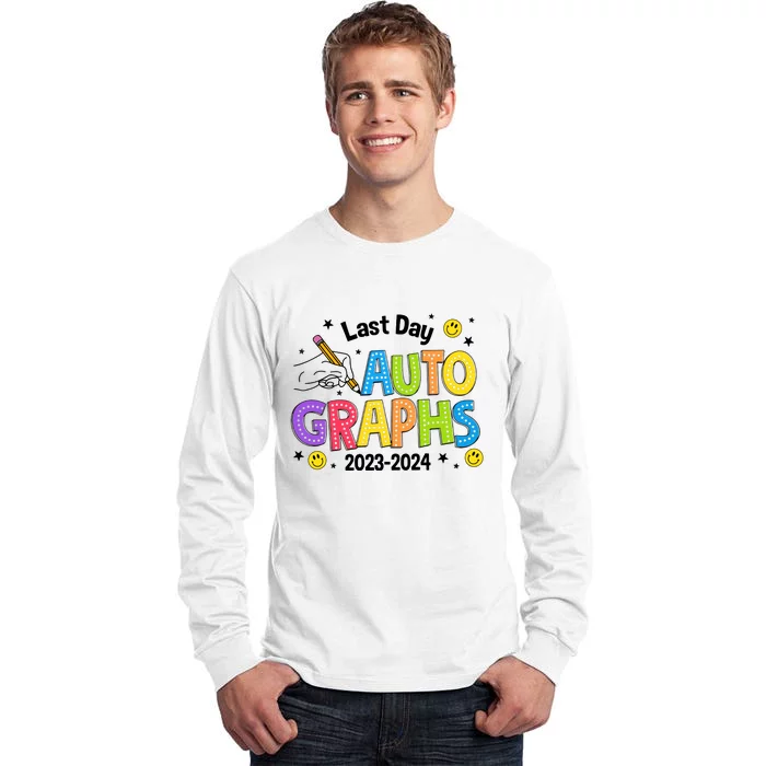 Last Day Autographs Peace Out School Tall Long Sleeve T-Shirt