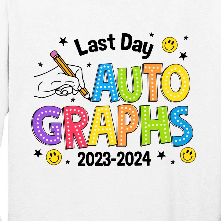 Last Day Autographs Peace Out School Tall Long Sleeve T-Shirt