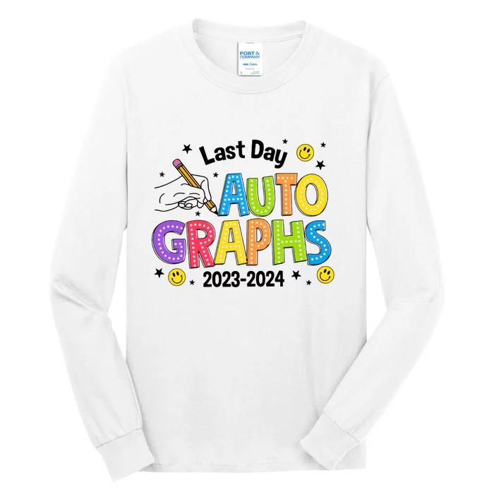 Last Day Autographs Peace Out School Tall Long Sleeve T-Shirt