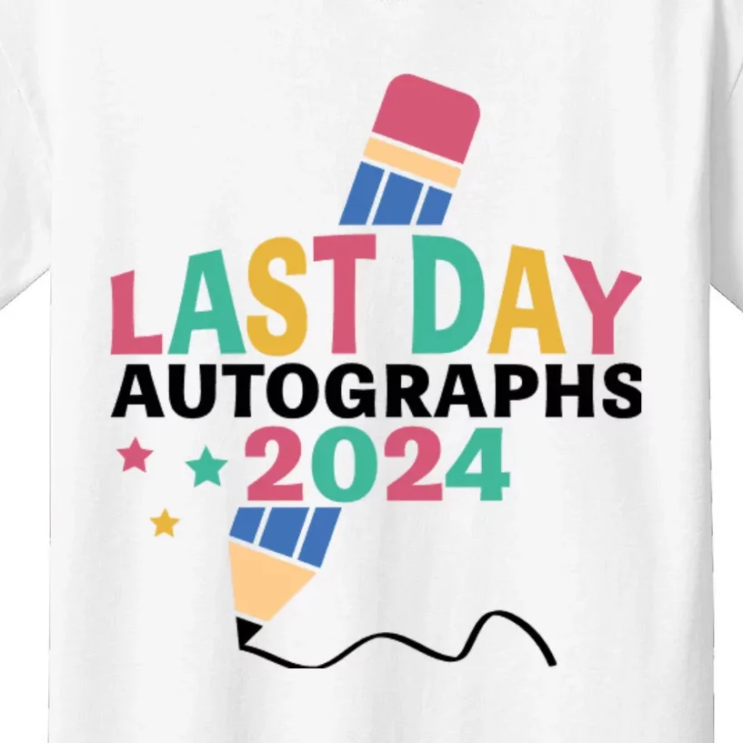 Last Day Autographs 2024 End Of School Kids T-Shirt