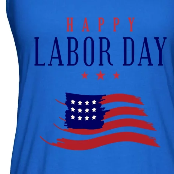 Labor Day American Flag Patriotic Gift Ladies Essential Flowy Tank