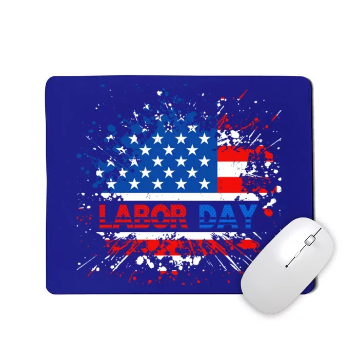 Labor Day American Flag Summer Celebration Gift Mousepad