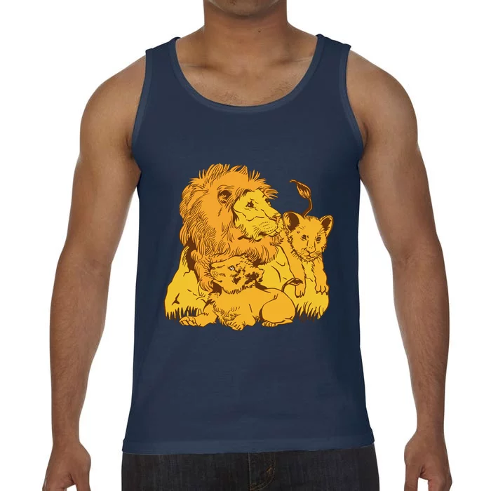 Lion Dad And Babies Comfort Colors® Tank Top