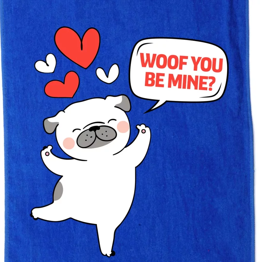 Lucky Dog Animal Rescue Gift Be Mine Valentine's Day Funny Gift Platinum Collection Golf Towel