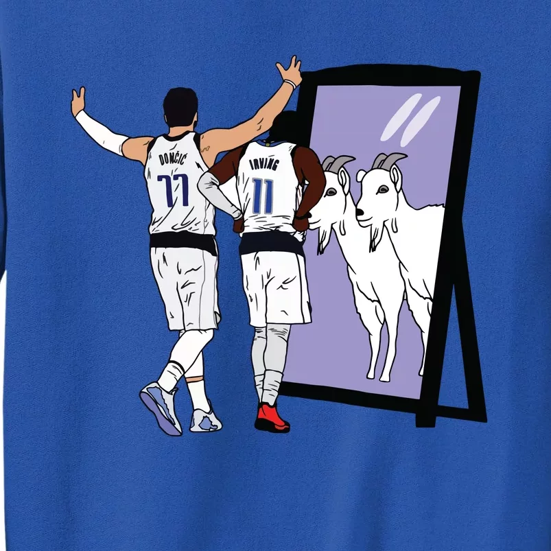 Luka Doncic And Kyrie Irving Mirror Goats Dallas Tall Sweatshirt