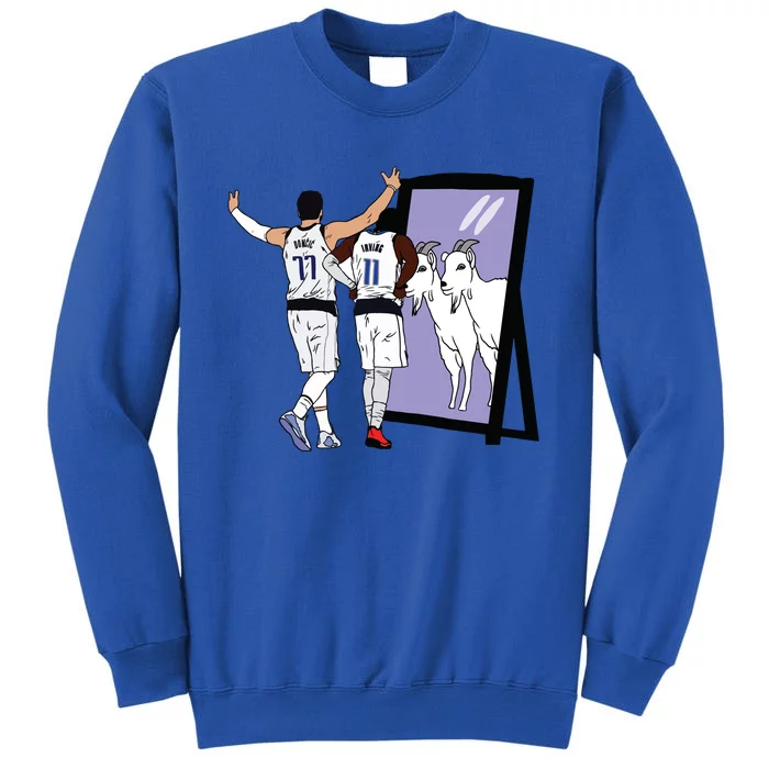 Luka Doncic And Kyrie Irving Mirror Goats Dallas Tall Sweatshirt