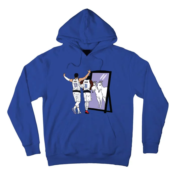 Luka Doncic And Kyrie Irving Mirror Goats Dallas Tall Hoodie