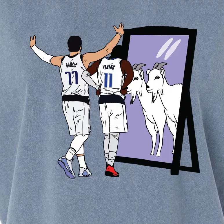 Luka Doncic And Kyrie Irving Mirror Goats Dallas Garment-Dyed Women's Muscle Tee