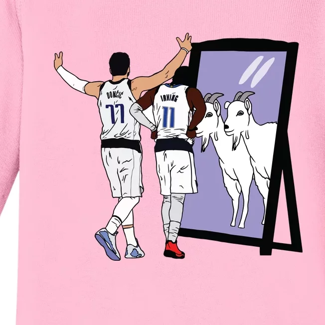 Luka Doncic And Kyrie Irving Mirror Goats Dallas Baby Long Sleeve Bodysuit