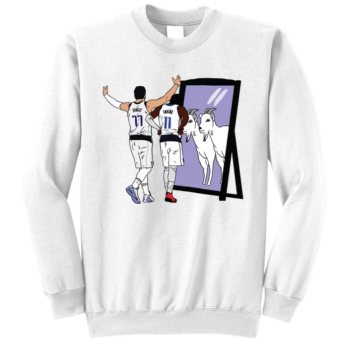 Luka Doncic And Kyrie Irving Mirror Goats Dallas Sweatshirt