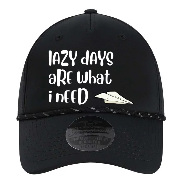 Lazy Days Are What I Need Gift Funny Paper Airplane Design Funny Gift Performance The Dyno Cap