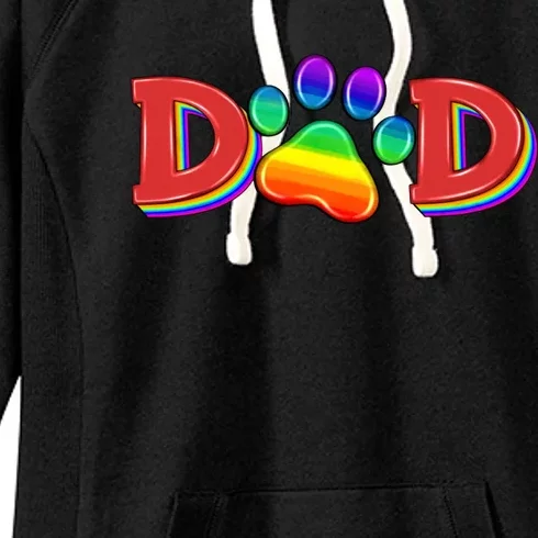 Lgbtq Dad And Paw Cats Lover Dogs Lover Fathers Day Gift Women's Fleece Hoodie