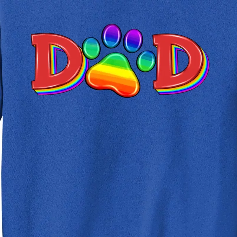 Lgbtq Dad And Paw Cats Lover Dogs Lover Fathers Day Gift Tall Sweatshirt