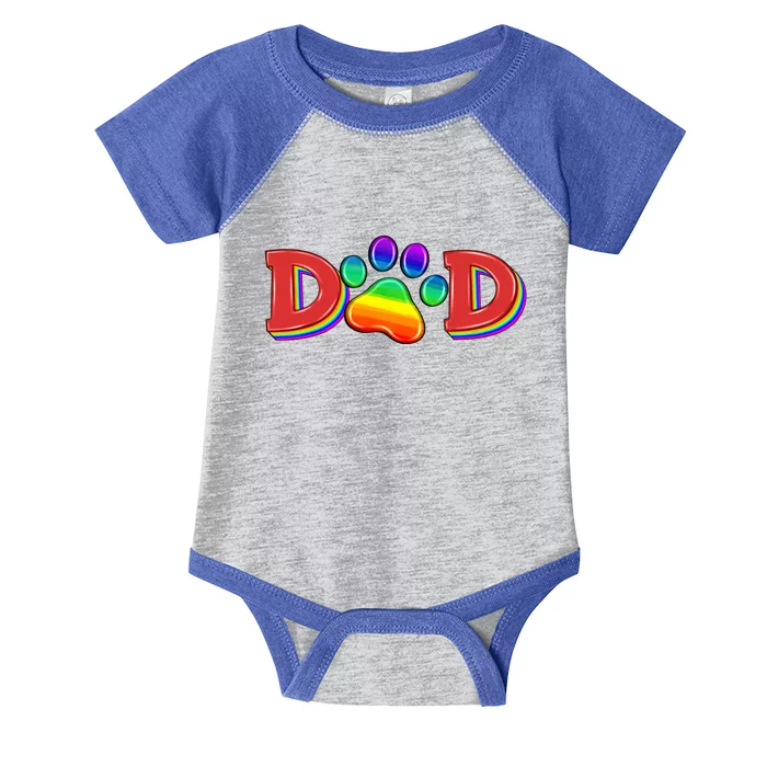 Lgbtq Dad And Paw Cats Lover Dogs Lover Fathers Day Gift Infant Baby Jersey Bodysuit