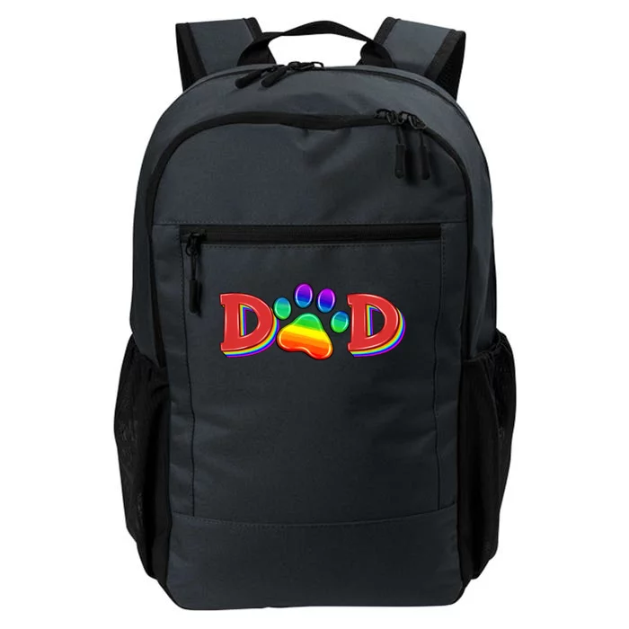 Lgbtq Dad And Paw Cats Lover Dogs Lover Fathers Day Gift Daily Commute Backpack