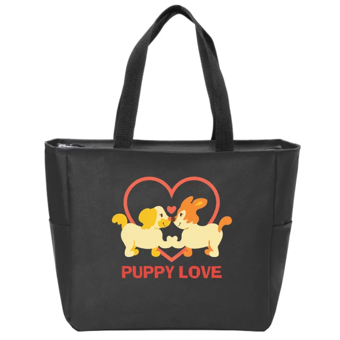 Lucky Dog Animal Rescue Puppy Love Zip Tote Bag