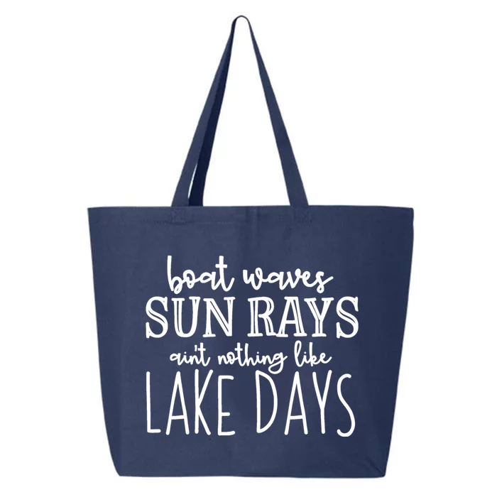 Lake Days Boat Waves Sun Rays Love Tee Gift 25L Jumbo Tote