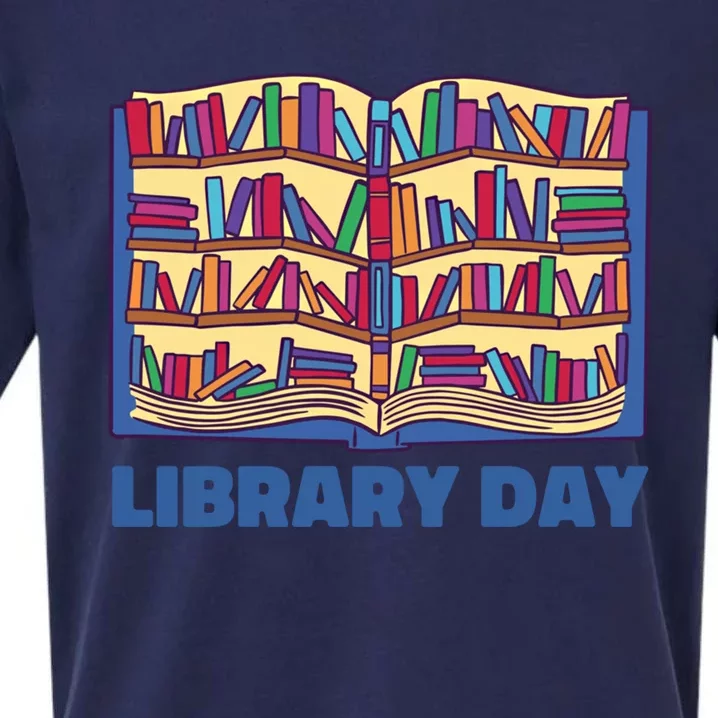 Library Day Books Book Meaningful Gift Sueded Cloud Jersey T-Shirt