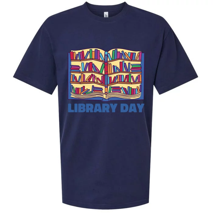 Library Day Books Book Meaningful Gift Sueded Cloud Jersey T-Shirt