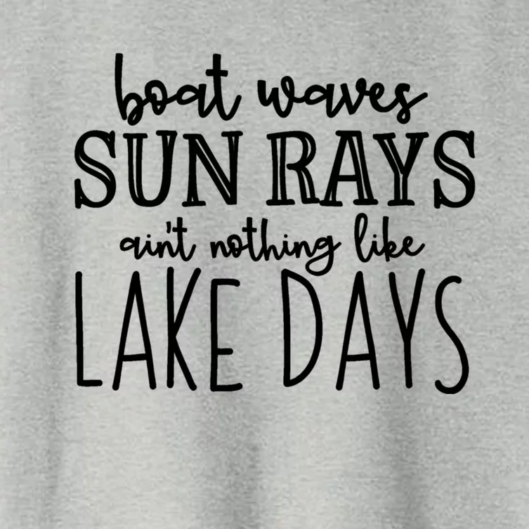 Lake Days Boat Waves Sun Rays Love Tee Great Gift Women's Crop Top Tee