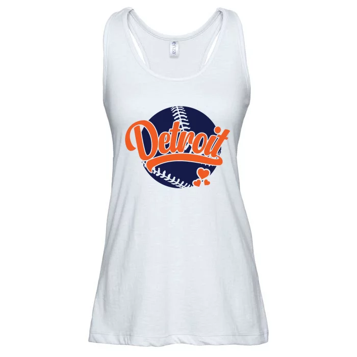 Love Detroit Baseball Ladies Essential Flowy Tank