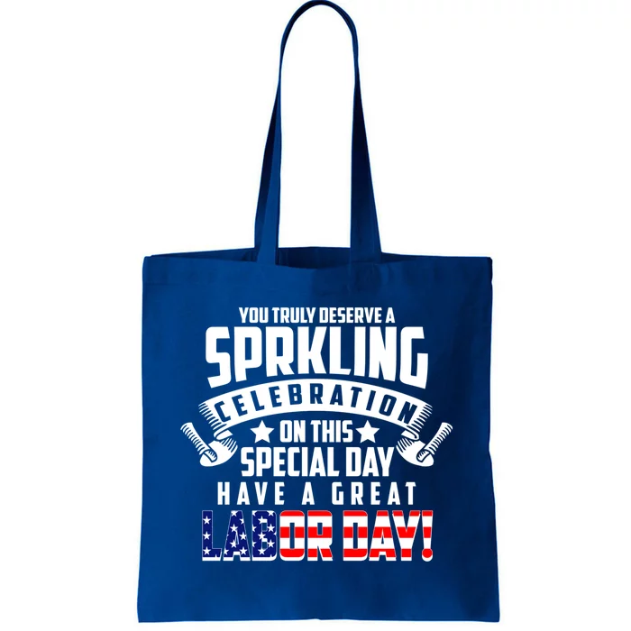 Labor Day Blue Collar American Worker Class Usa Patriotic Cool Gift Tote Bag