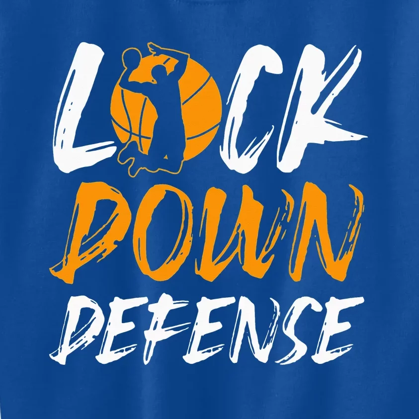 Lockdown Defense Basketball Player Hooper Streetball Kids Sweatshirt