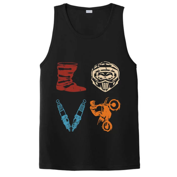 LOVE Dirt Bike Motocross Motorcycle Dirtbike Offroad Enduro Performance Tank