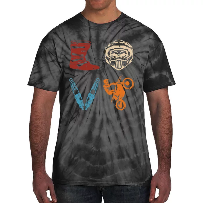 LOVE Dirt Bike Motocross Motorcycle Dirtbike Offroad Enduro Tie-Dye T-Shirt