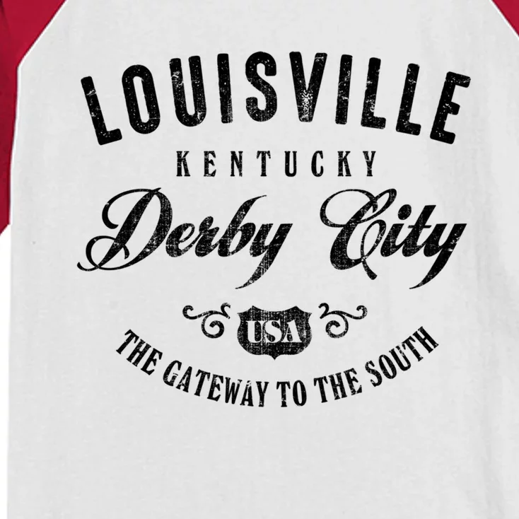 Louisville Derby City Kentucky Gift Kids Colorblock Raglan Jersey