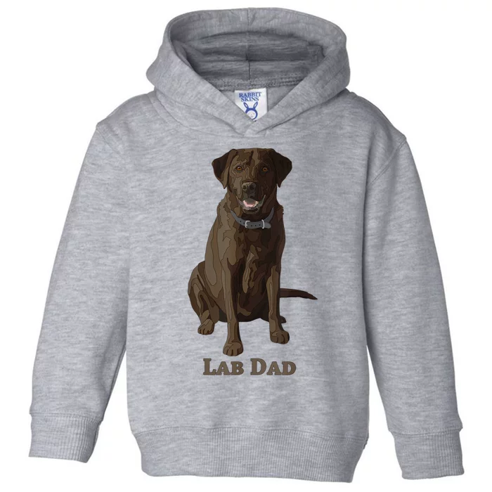 Lab Dad Chocolate Labrador Retriever Dog Lover Toddler Hoodie