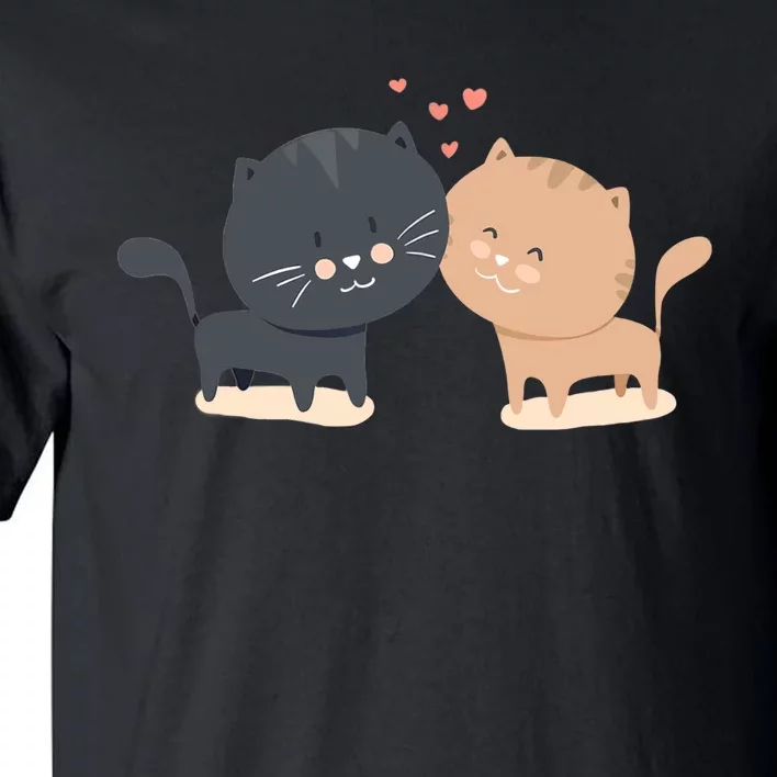 Lovers Design cute Cat Clothes Wo Cat Anime lover Tall T-Shirt