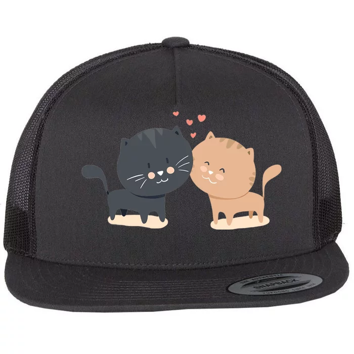 Lovers Design cute Cat Clothes Wo Cat Anime lover Flat Bill Trucker Hat