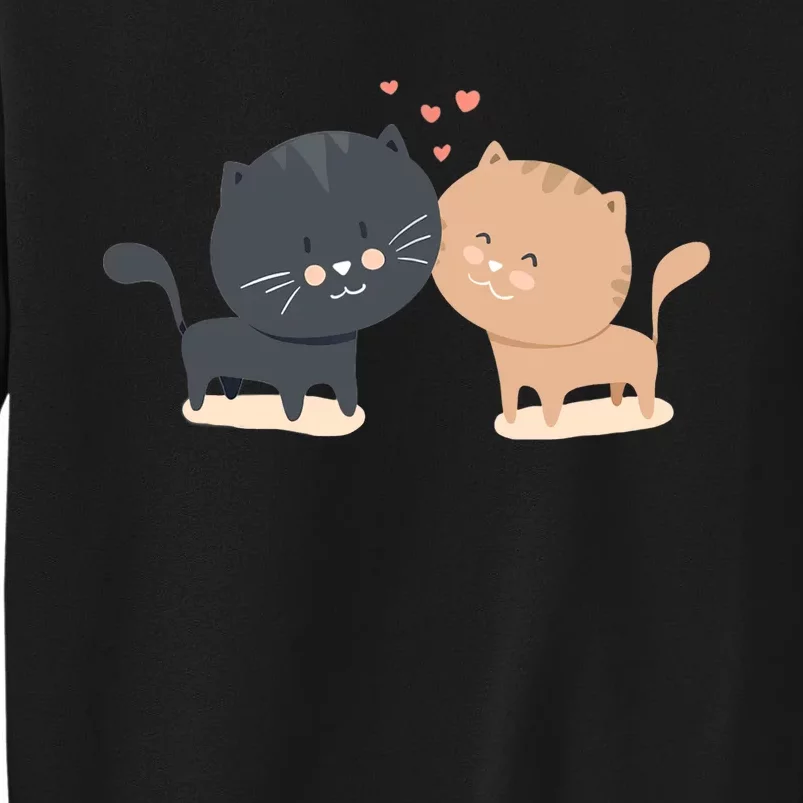 Lovers Design cute Cat Clothes Wo Cat Anime lover Tall Sweatshirt