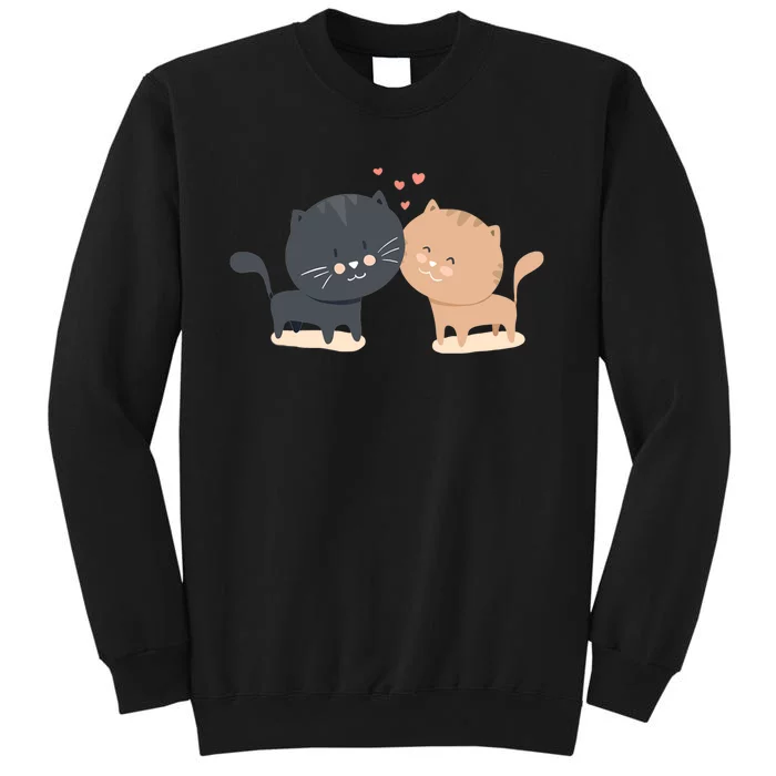 Lovers Design cute Cat Clothes Wo Cat Anime lover Tall Sweatshirt