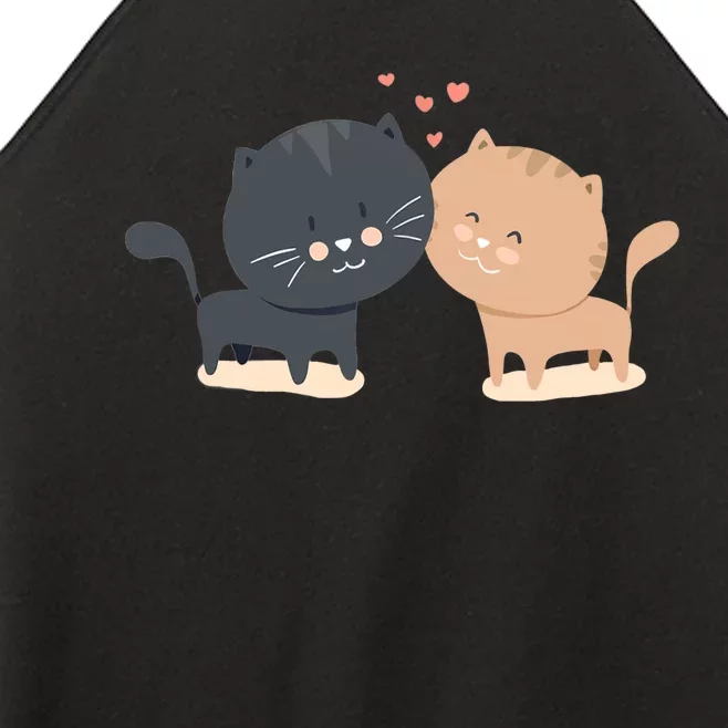 Lovers Design cute Cat Clothes Wo Cat Anime lover Women’s Perfect Tri Rocker Tank