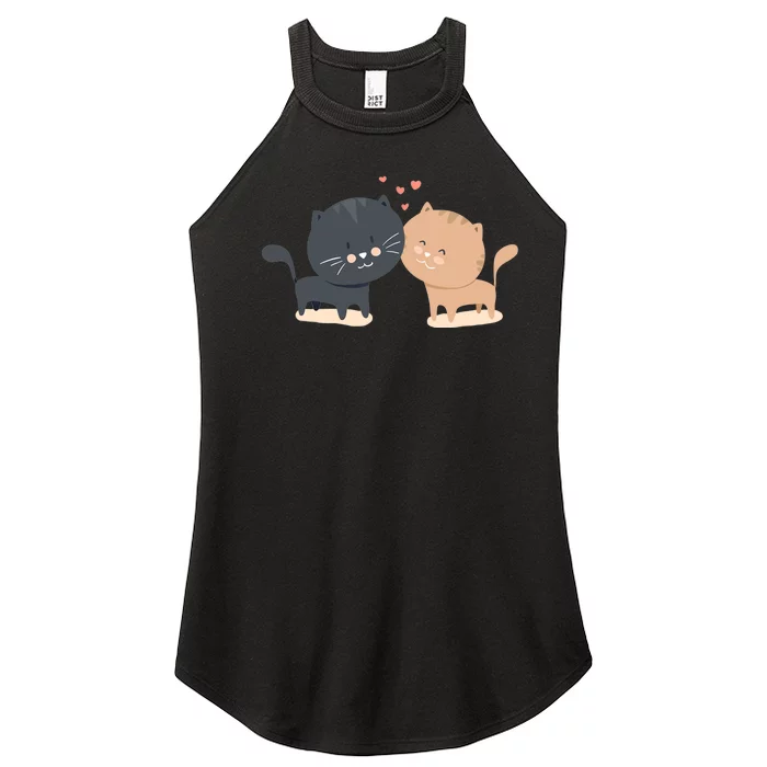 Lovers Design cute Cat Clothes Wo Cat Anime lover Women’s Perfect Tri Rocker Tank