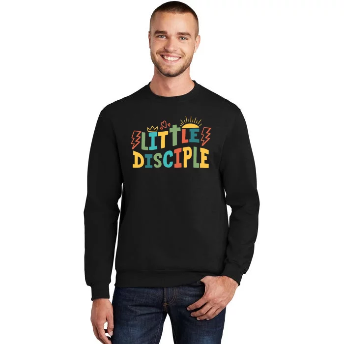 Little Disciple Christian Religious Jesus Tall Sweatshirt