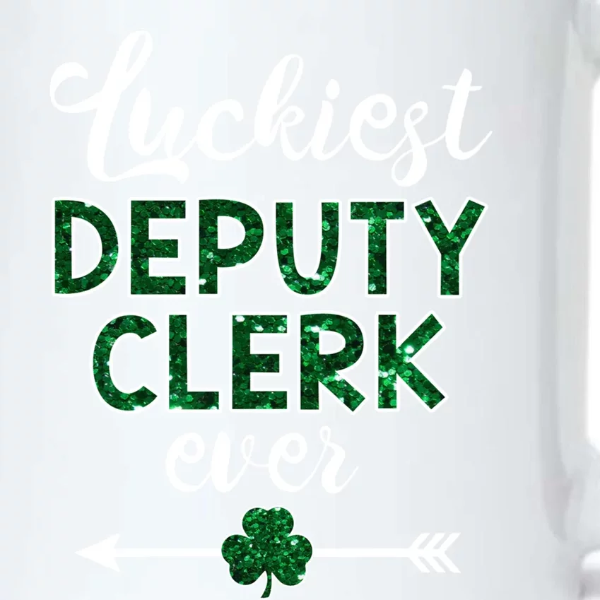 Luckiest Deputy Clerk Ever Gift Funny St Patrick's Day Gift Black Color Changing Mug