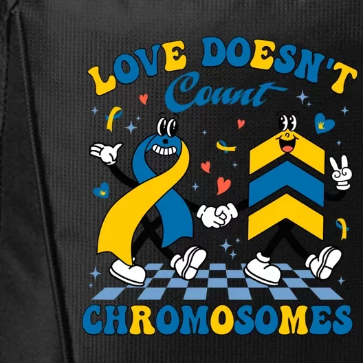 Love Doesnt Count Chromosomes Down Syndrome Supporter City Backpack