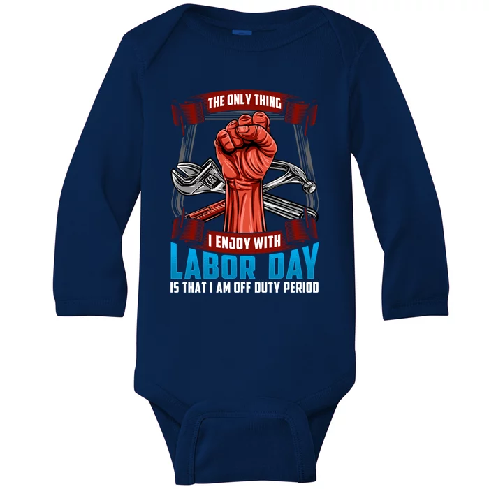 Labor Day Celebration Of Workers American Patriot Gift Baby Long Sleeve Bodysuit