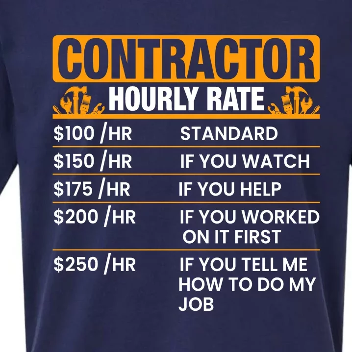 Labor Day Contractor Hourly Rate Graphic Sueded Cloud Jersey T-Shirt